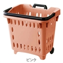 【吉川國】兩用 滾輪置物籃(粉)