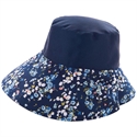 【NEEDS】可折疊抗UV防曬帽 (藍×小花)
