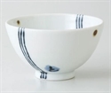 【西海陶器】三本線 飯碗-青