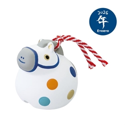 【DECOLE】Etoeto 素燒招福土鈴鐺-馬白色